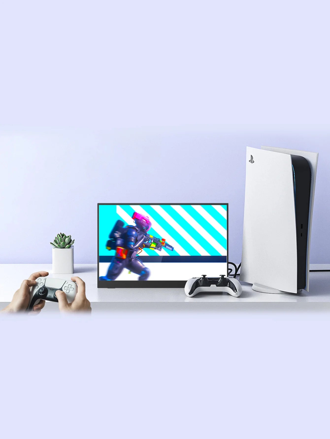 18.5'' Full HD Portable Monitor With Smart Cover & HDR, USB-C - Ideal For Laptop, PC, Phone, Mac, Gaming, And Travel