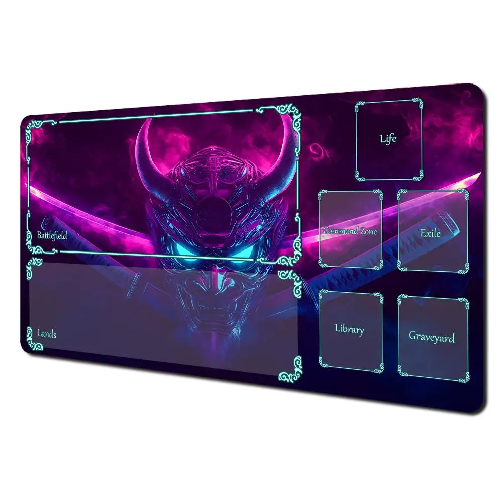 $1500 Magic Playmat card gaming mat with zone red full moon skull mtg playmat 35X60cm Desk Mat gathering game mat magic card rug