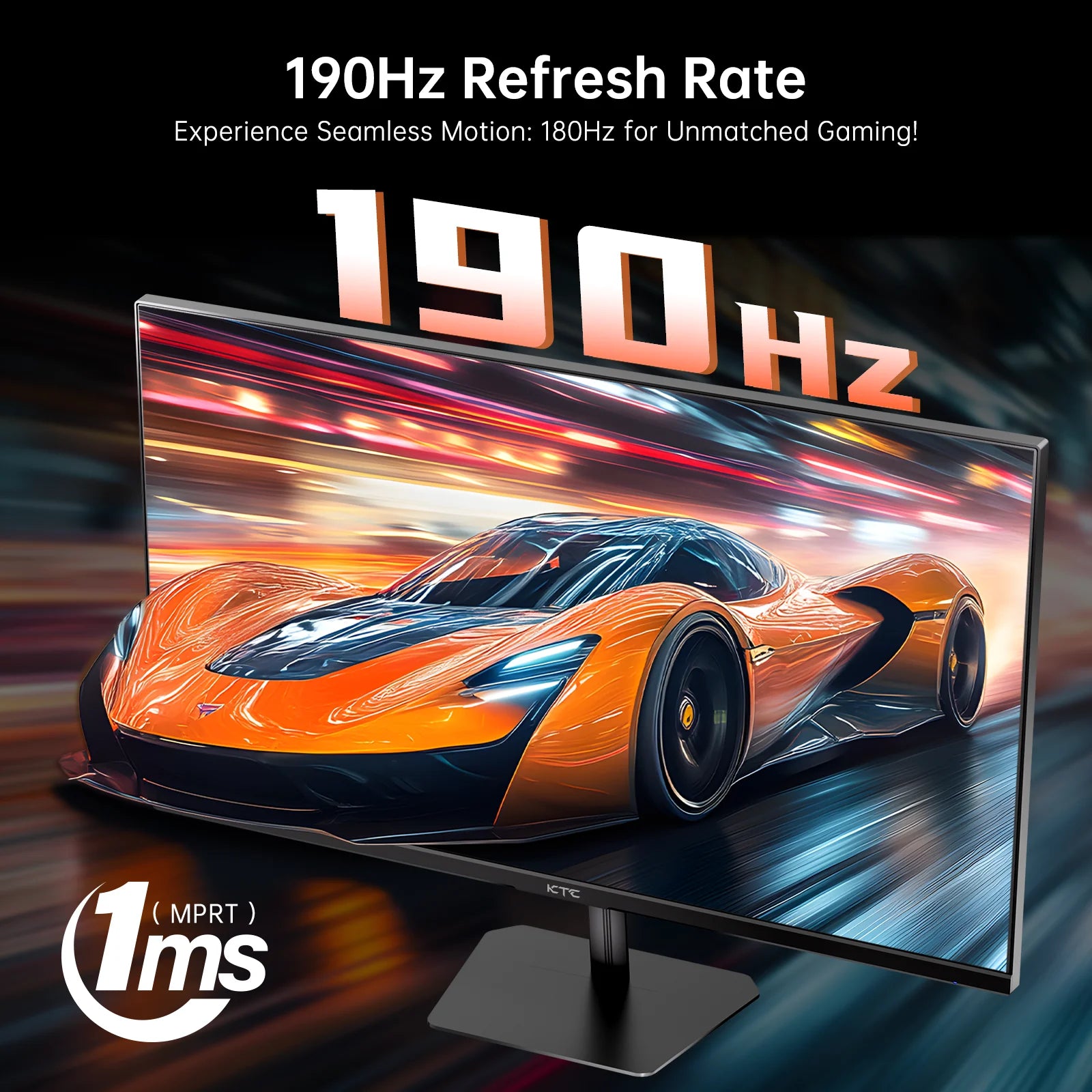 24 inch 190Hz/180Hz Gaming FHD 1080P Monitor, Fast IPS Screen, HDMI *2&DP*1, AdaptiveSync, Eye Care, Tilt Adjustable, 1ms Respon