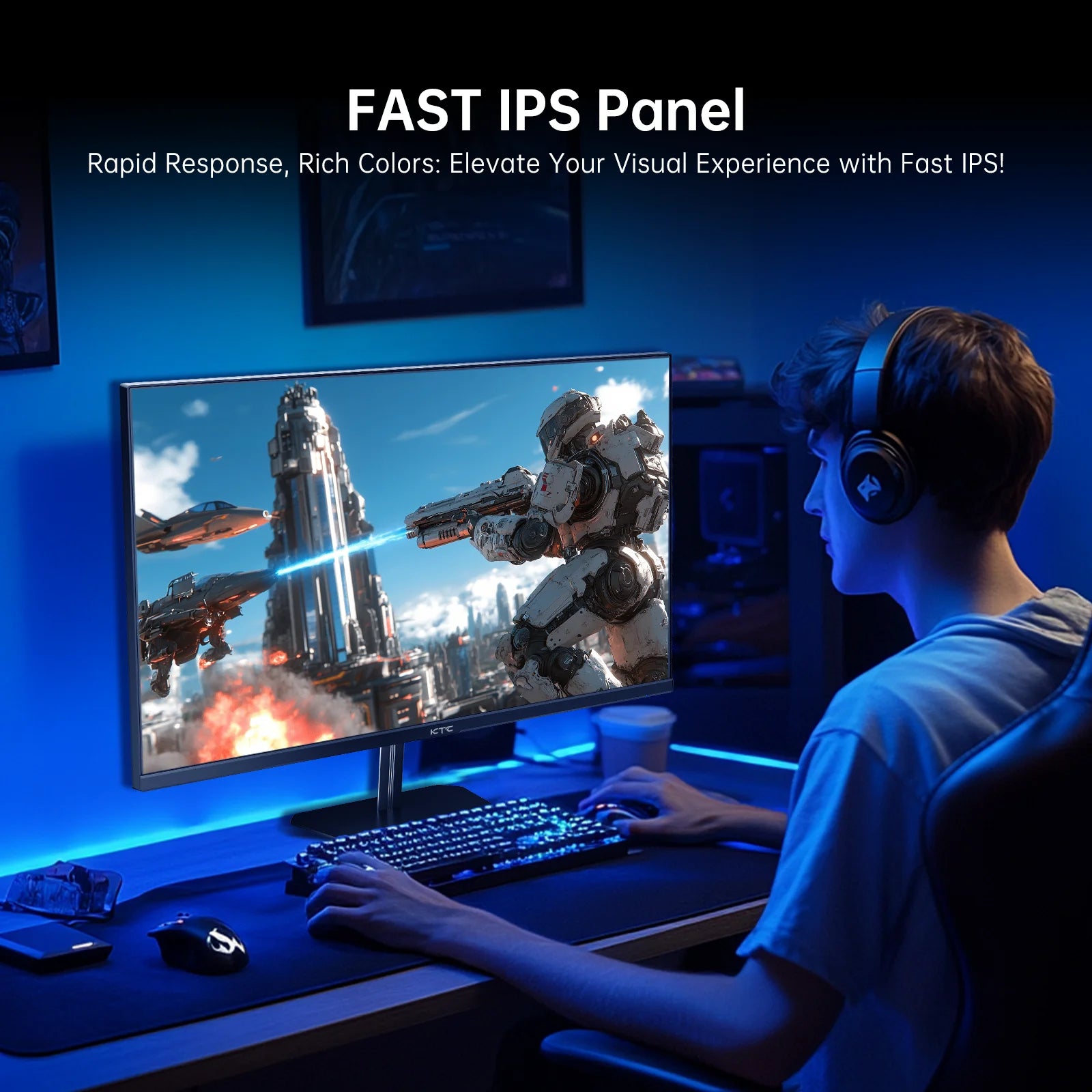 24 inch 190Hz/180Hz Gaming FHD 1080P Monitor, Fast IPS Screen, HDMI *2&DP*1, AdaptiveSync, Eye Care, Tilt Adjustable, 1ms Respon