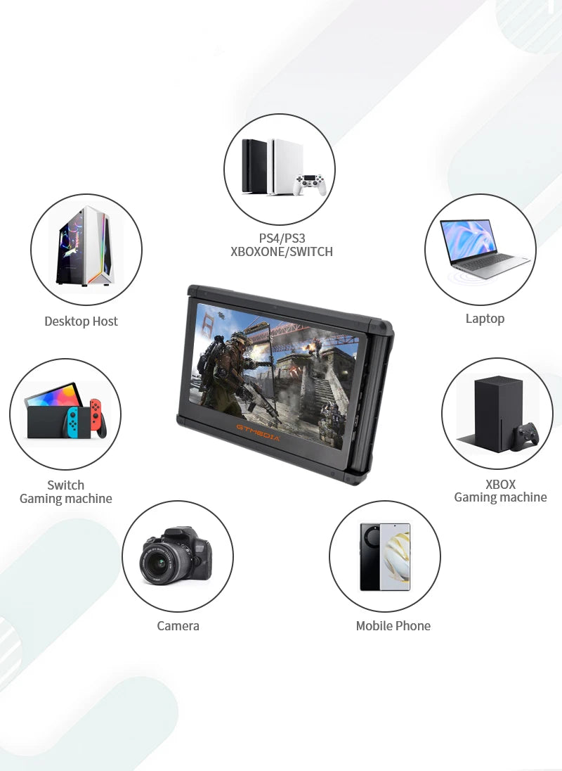 GTMEDIA Mate X 11.6 inch Portable Dual-screen Monitor 1920*1080 IPS FHD Screen Multi-system Compatible for 13.0-17.3in Laptop