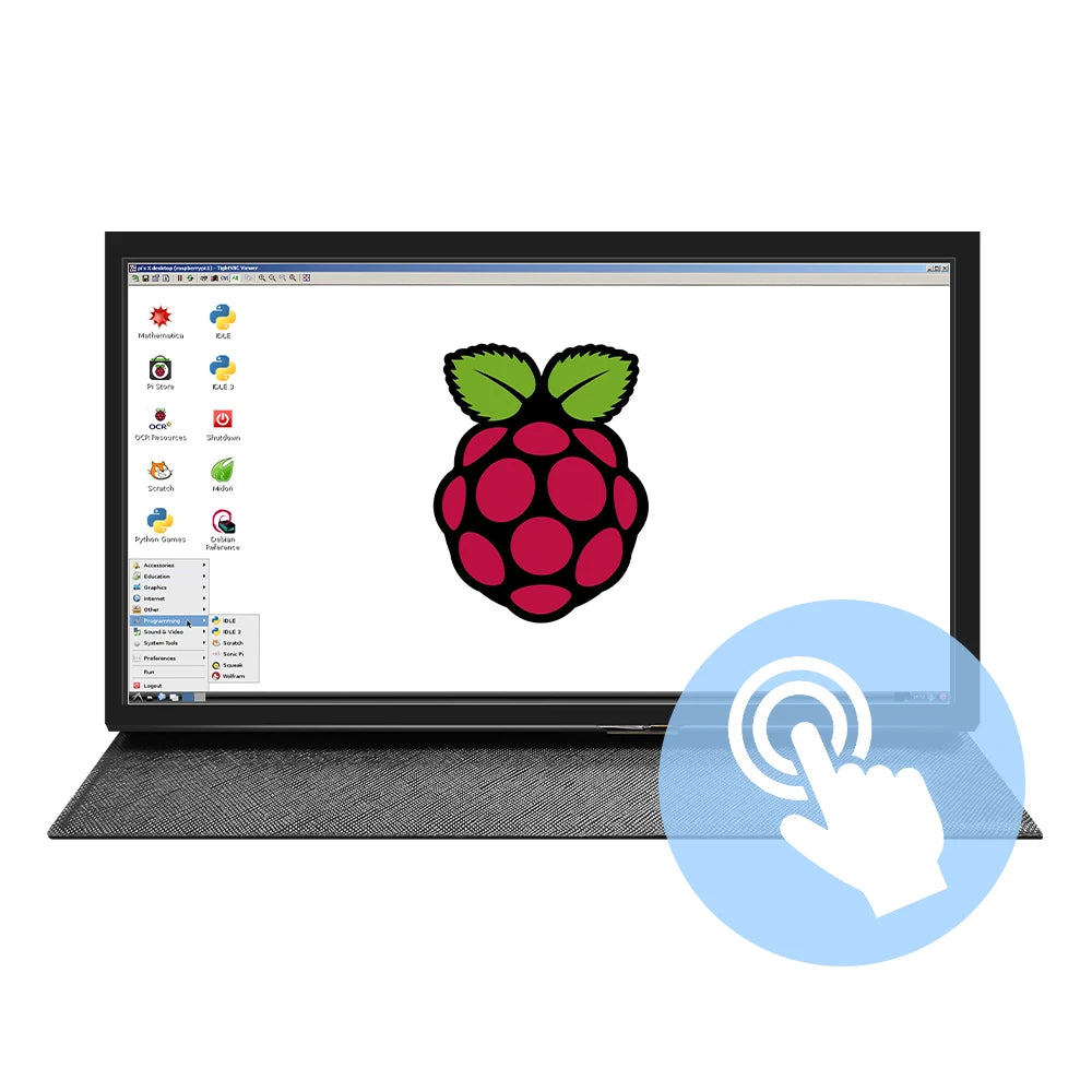 Portable Monitor gamer10.1 inch HD LCD (H) Computer Second 1024*600 LCD Display for PC Capacitive Touch Screen Raspberry Pi