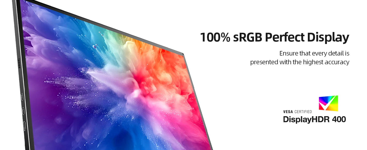 UPERFECT 18.5" TouchScreen Portable Monitor 120Hz 1MS Gaming Display 400Nits With FreeSync HDR VESA For Laptop Phone Xbox PS4/5