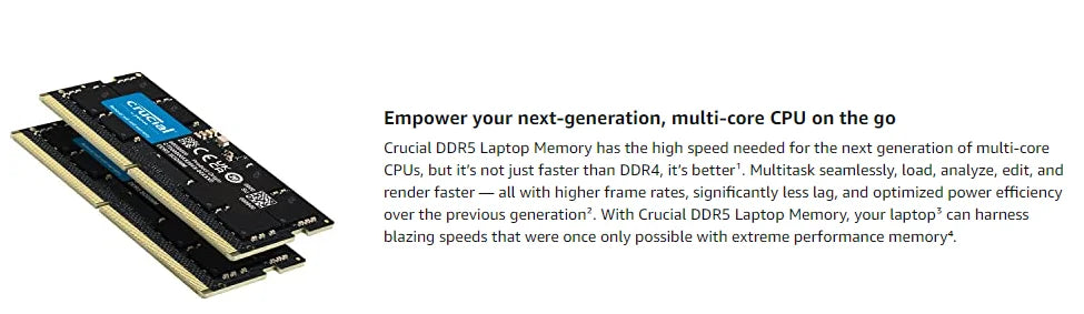 Crucial Notebook memory module DDR5 24GB 5600MHZ CL46  1.1V RAM