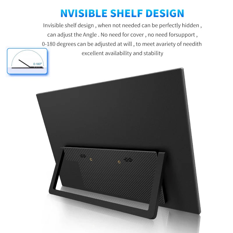 HGFRTEE 16inch Touch Portable Monitor 16:10 96%sRGB 350Cd/m² Second Screen For Laptop With Holder Stand Type-C HDMI-Compatible