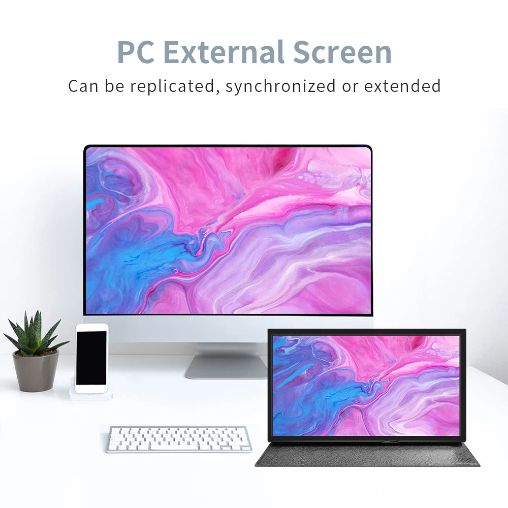 Portable Monitor gamer10.1 inch HD LCD (H) Computer Second 1024*600 LCD Display for PC Capacitive Touch Screen Raspberry Pi