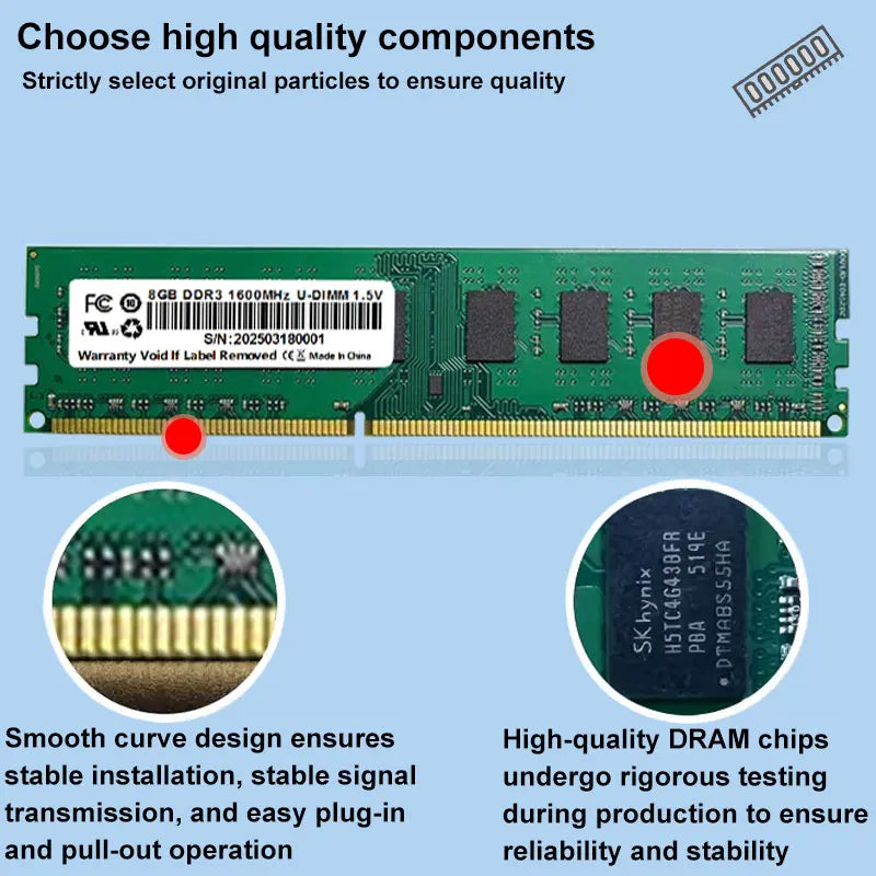 CeaMere DDR3 memoriam 1~50 PCS desktop computer universal memory card, DDR3 4G, 8G 1333Mhz, 1600Mhz, 240pin ram PC RAM wholesale