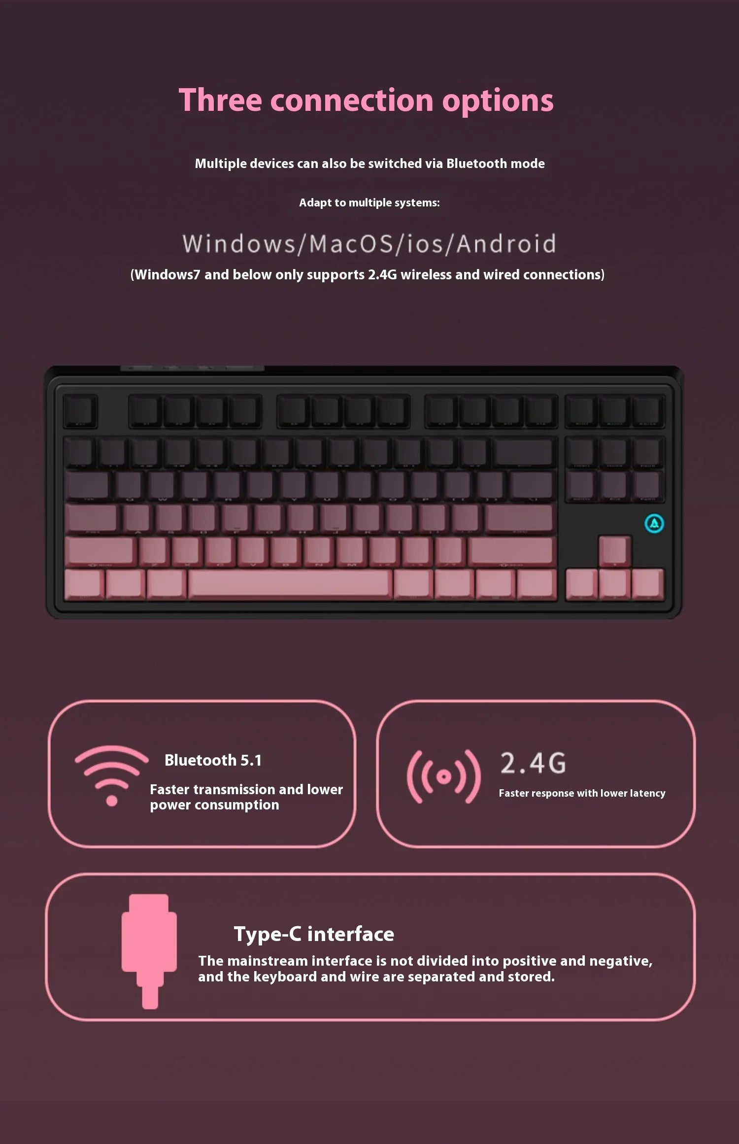 AJAZZAK870 mechanical keyboard, magnetic axis, color screen, adjustable key travel, 0.1 wireless three-mode gaming, e-sports