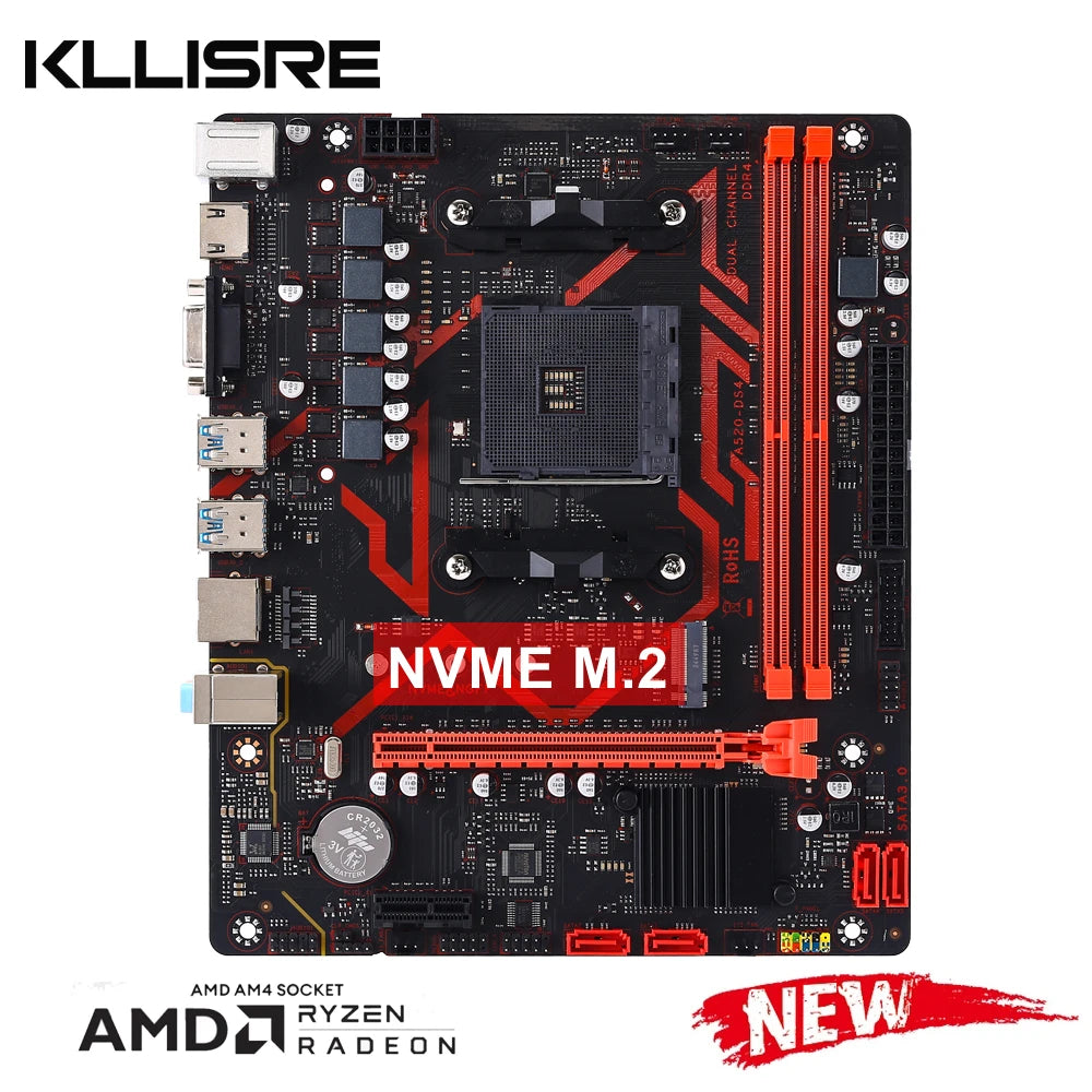 Kllisre A520 Motherboard kit AMD Ryzen R5 3600 cpu DDR4 16GB 3200MHz Desktop memory