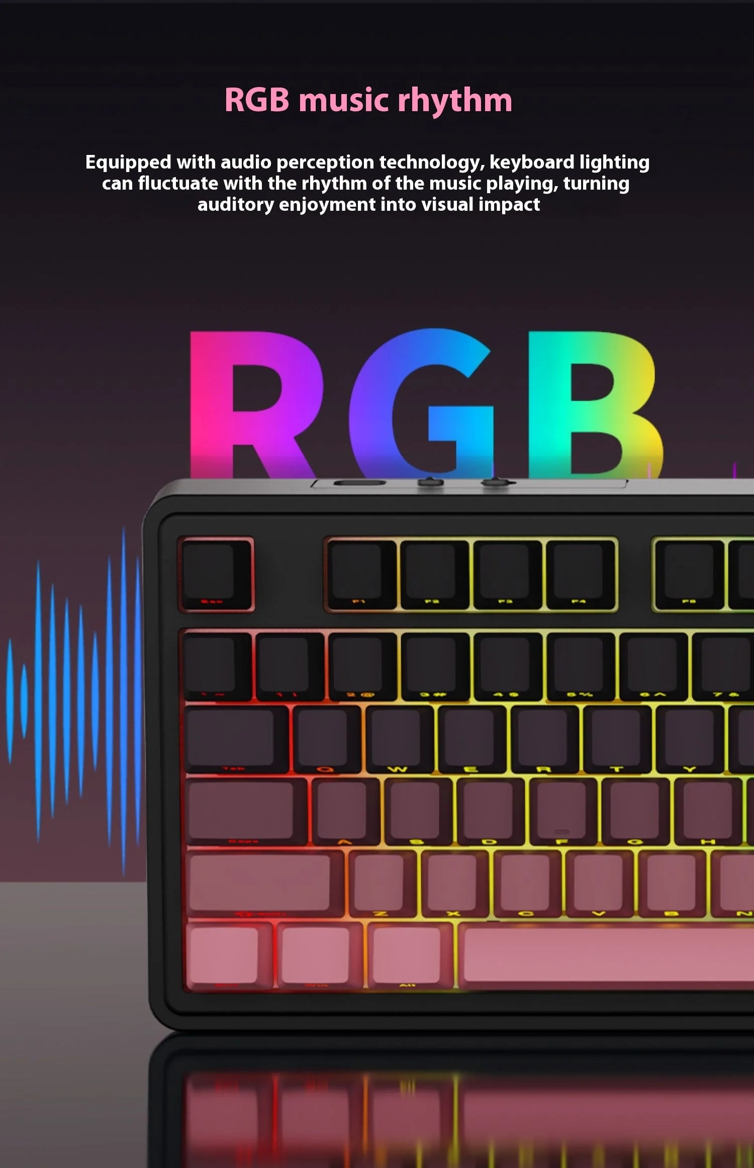 AJAZZAK870 mechanical keyboard, magnetic axis, color screen, adjustable key travel, 0.1 wireless three-mode gaming, e-sports
