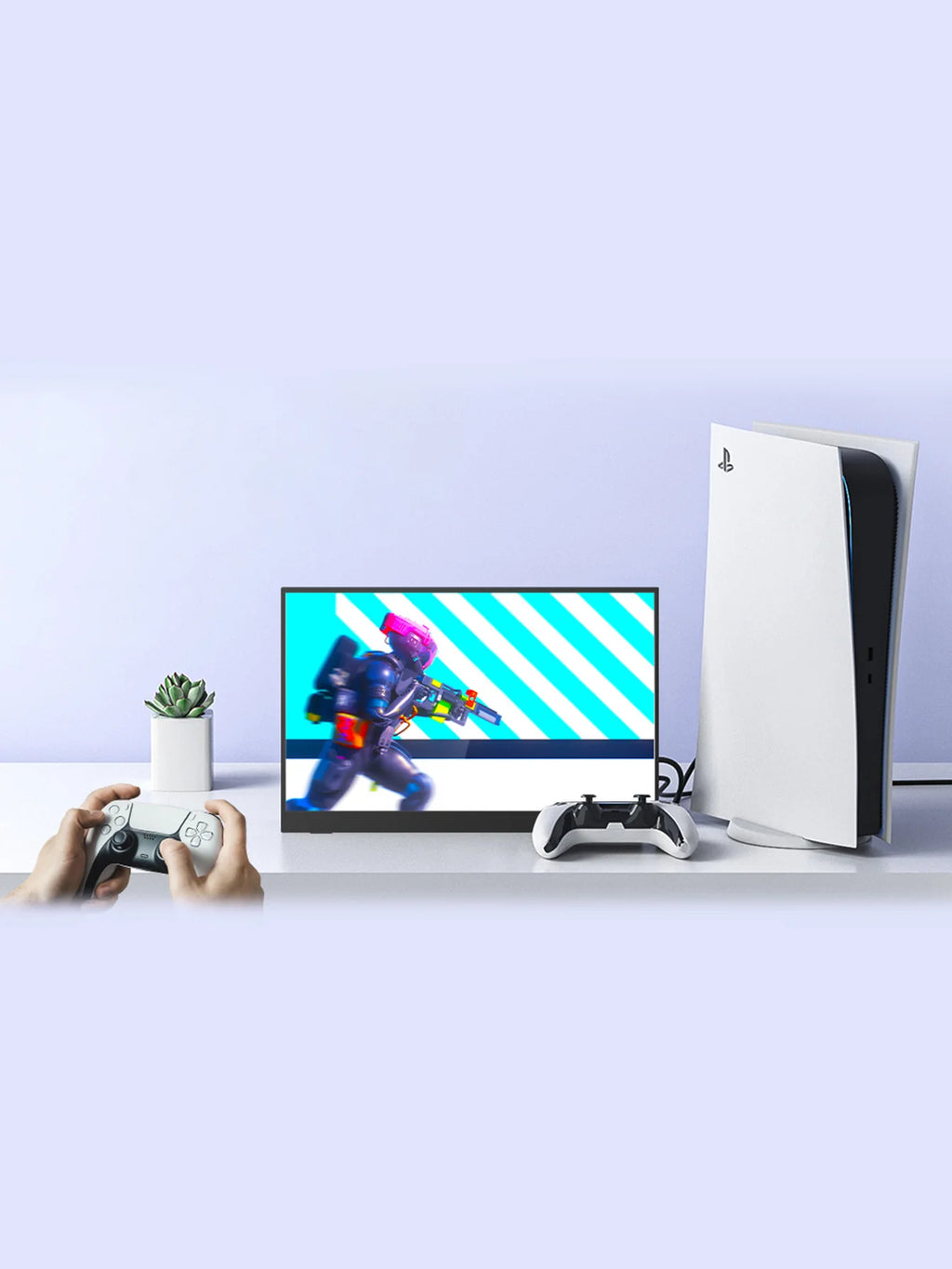 18.5'' Full HD Portable Monitor With Smart Cover & HDR, USB-C - Ideal For Laptop, PC, Phone, Mac, Gaming, And Travel