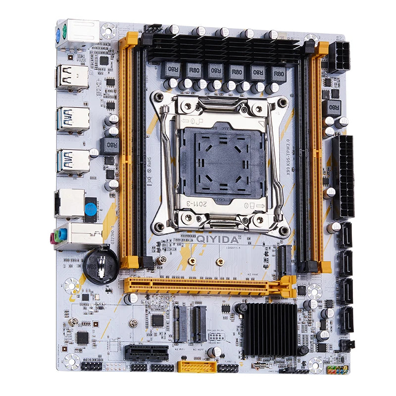 QIYIDA X99 Motherboard set LGA2011 3 kit With Xeon E5 2680 V3 CPU Processor support DDR4 RAM Memory 16GB NVME M.2 NGFF X99C612