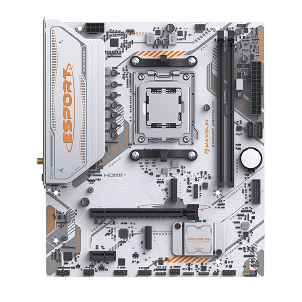 MAXSUN eSport B850M WIFI ICE Motherboard AMD Ryzen AM5 B850M Supports Ryzen7000 Ryzen8000 Ryzen9000 WIFI6 Computer components