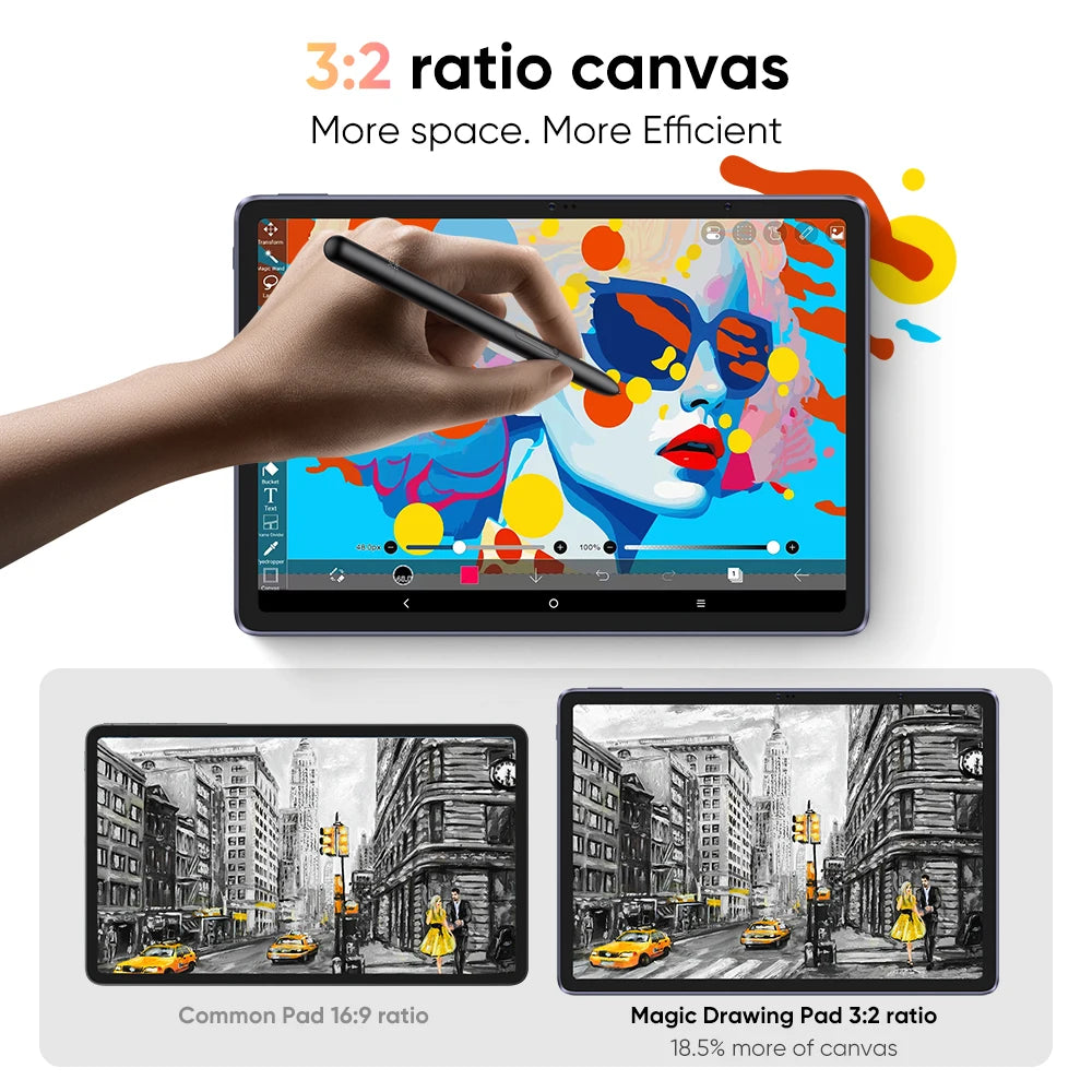 XPPen Android Tablet 12.2 inch Magic Drawing Pad Graphics Tablet with X3 Pro Pencil (16K Pressure/No Charging) 8000mAh Battery
