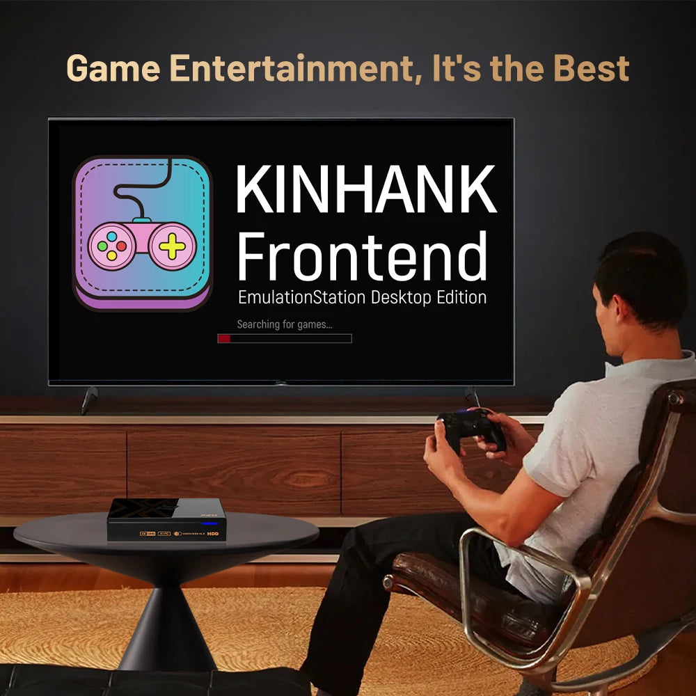 Kinhank Super Console X5 Pro Retro Game Console with 16000 Games for PS2/PS1/SS/DC/N64 with 4T HDD Plug and Play Game Player
