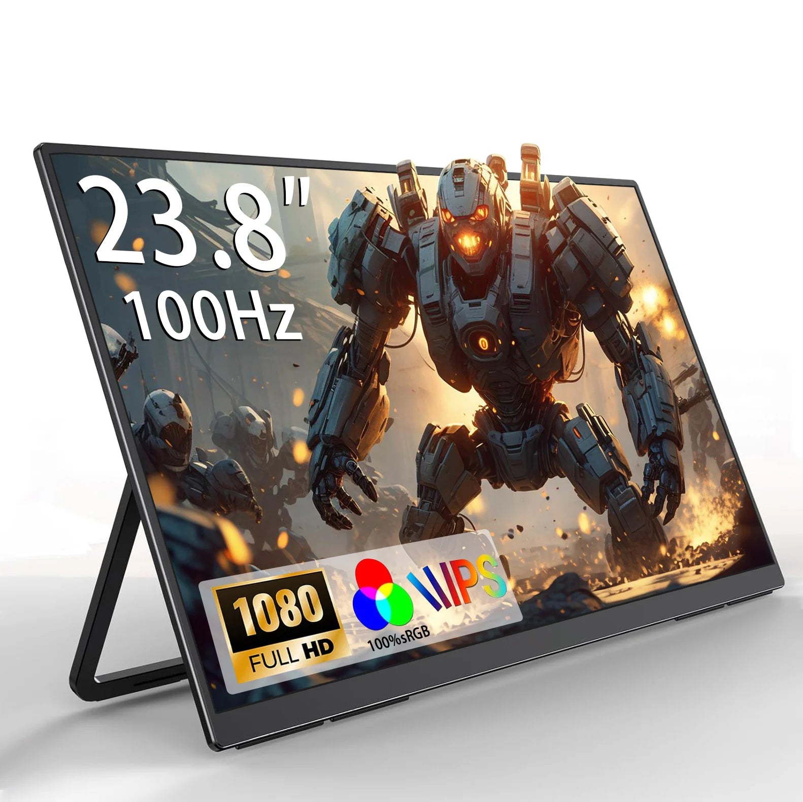 AHXJKA 23.8"Portable Monitor 350nits 100Hz 100%sRGB IPS Expand Office Display for PC Laptop Phone XBox Switch w/type-c mini HDMI