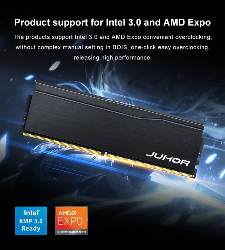 JUHOR Ram DDR5  32GB(16GBX2) 6000MHz 6400MHz DDR5 6400MHz Desktop Computer Memoria Ram
