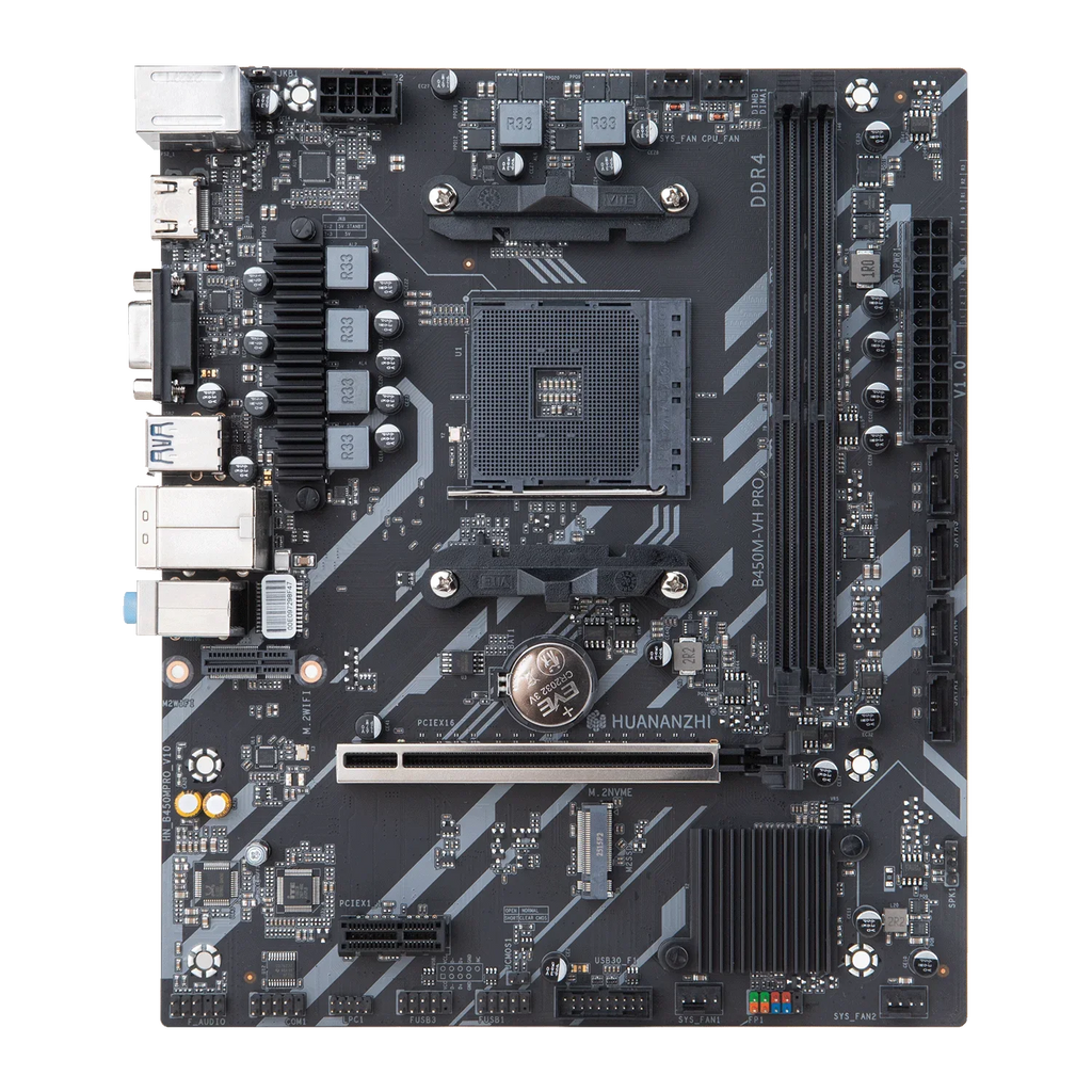 HUANANZHI AMD B450M VH AM4 Motherboard USB3.2 M.2 Nvme Sata3.0 Support Ryzen 5500 5600 5600G CPU M.2 WIFI PCIE 3.0 Micro ATX