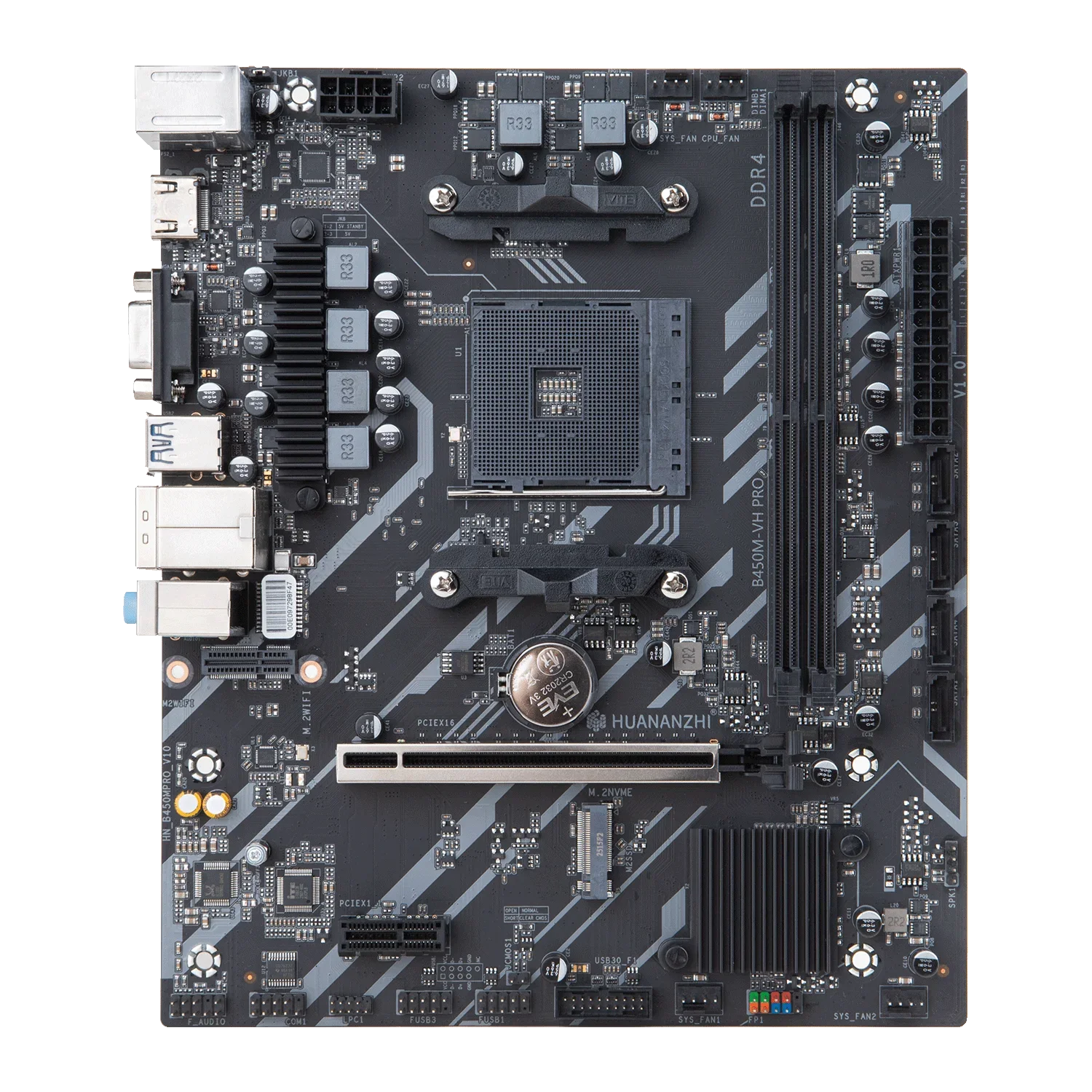 HUANANZHI AMD B450M VH AM4 Motherboard USB3.2 M.2 Nvme Sata3.0 Support Ryzen 5500 5600 5600G CPU M.2 WIFI PCIE 3.0 Micro ATX