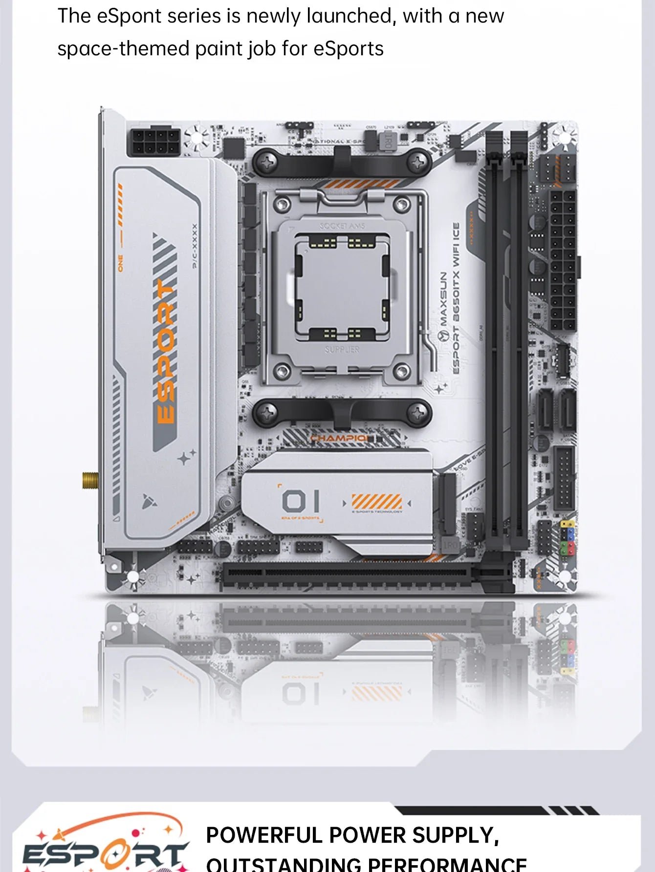 MAXSUN B650M Motherboard ITX AMD Ryzen AM5 DDR5 Supports 4800/5200/5600-8000 (OC+) memory Pcie5.0x16 2*Pcie4.0x4 M.2 ARGB WIFI 6