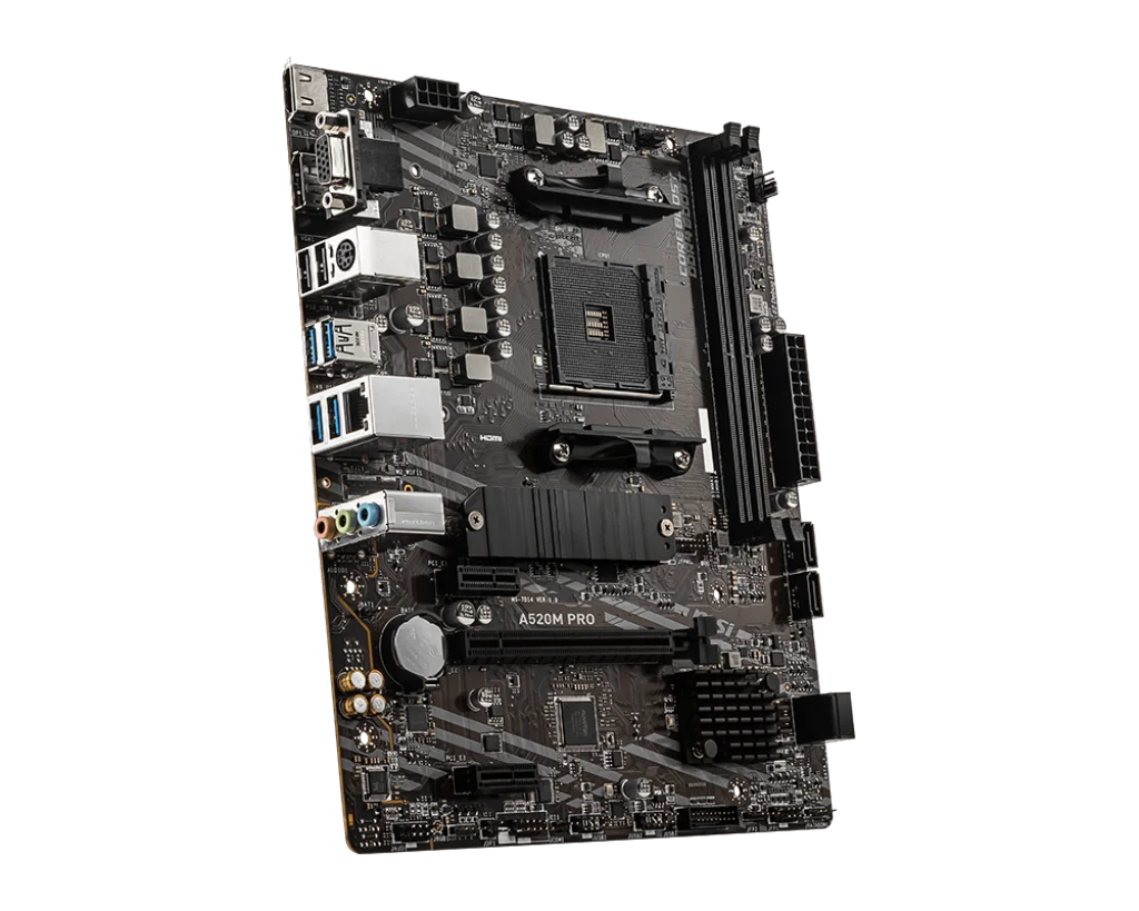 MSI A520M PRO AMD A520 AM4 Gaming Motherboard Support Ryzen 5700X 3400G 5500 5900X CPU DDR4 SATA 6Gb/s M.2 slot M-ATX