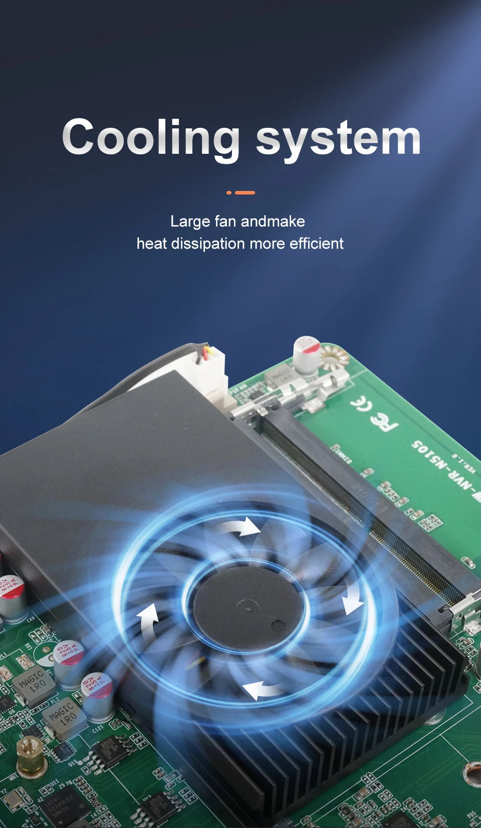 N5105 Industrial Motherboard NAS Motherboards 4 Cores 4 Threads Low Power Processor 4x2.5G i225 Network 2 M.2 Slot 6xSATA DP HD