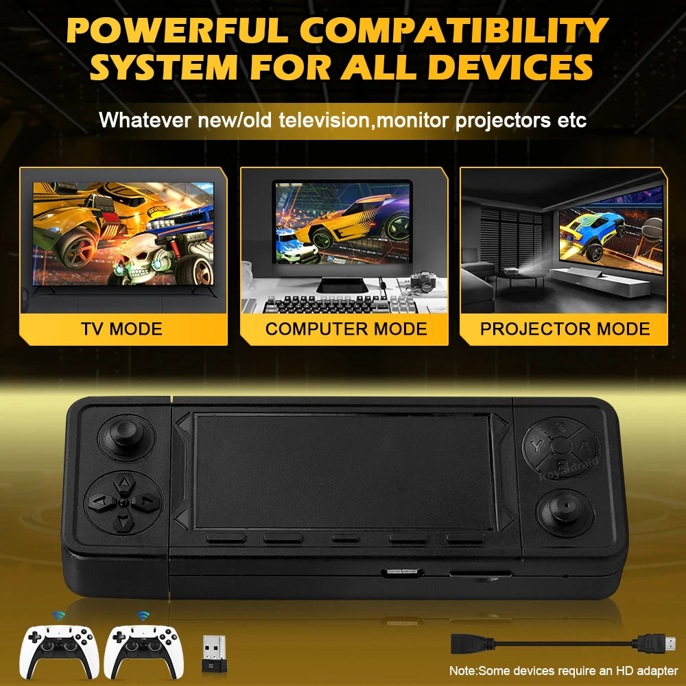 NEW 256G 50000+ Game X9 PRO Game Stick 4KHD Video Game Console 2.4G Double Wireless Controller 50+ Simulator For N64/PSP/PS1/GBA