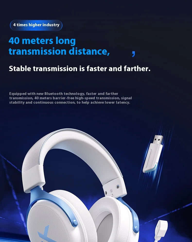 MCHOSE V9 pro Wireless Bluetooth Headset with Three Mode Microphone Noise Reduction Dynamic Low Delay for Office And Gaming