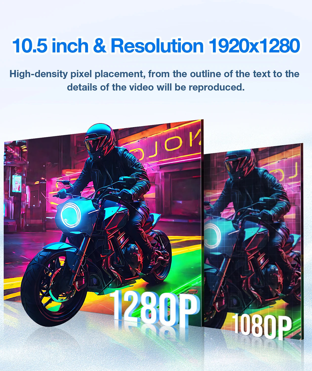 HAILESI 10.5inch Portable Display for gaming/PS5/Switch/Xbox for office/productivity/remote work USB‑C Mini HDMI Touch screen