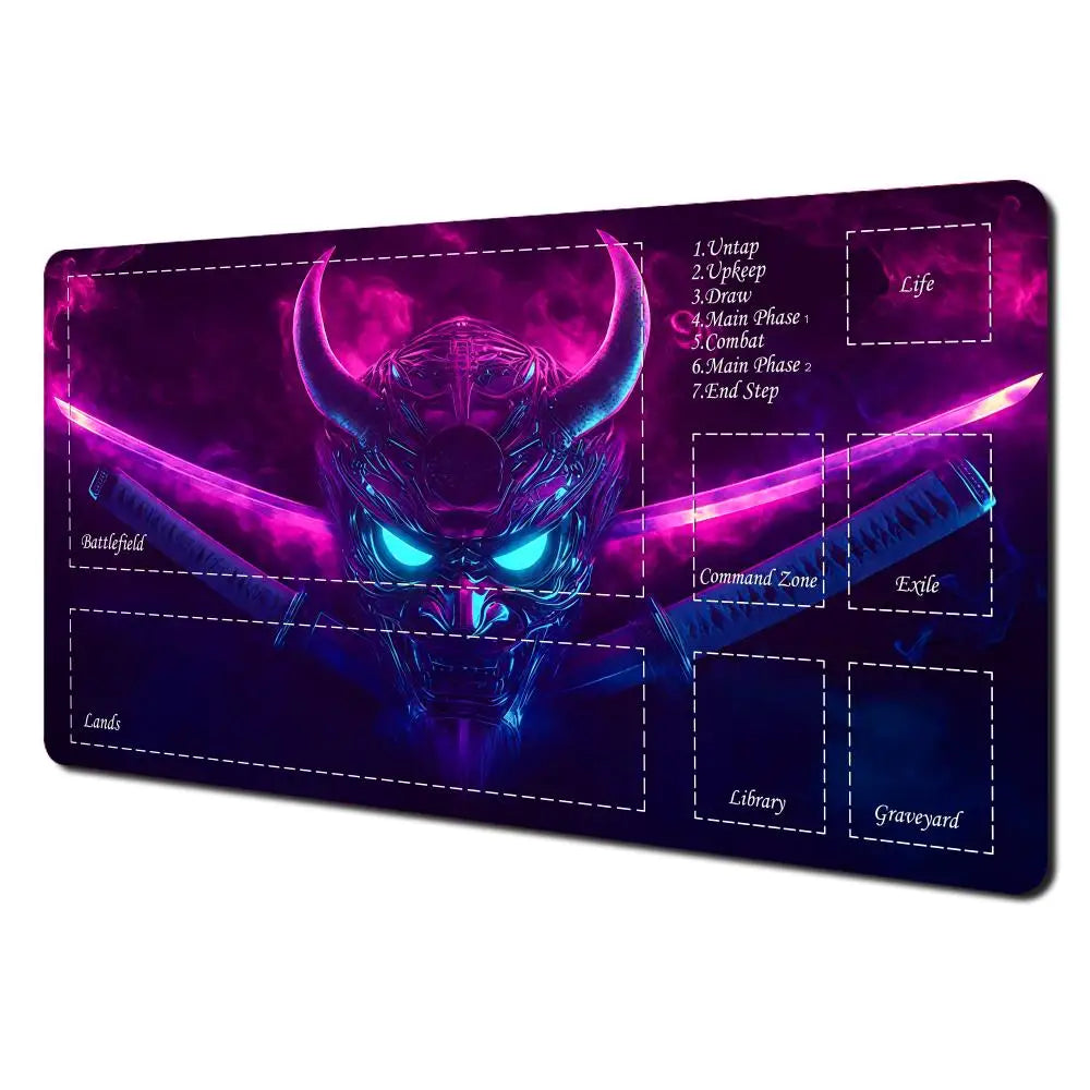 Magic Playmat card gaming mat with zone red full moon skull mtg playmat 35X60cm Desk Mat gathering game mat magic card rug
