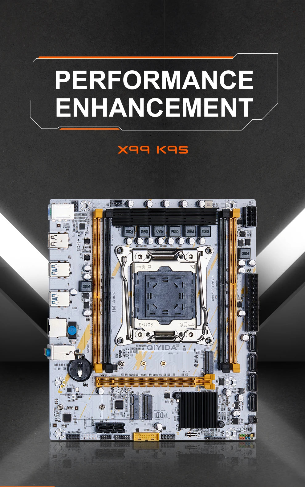 QIYIDA X99 Motherboard set LGA2011 3 kit With Xeon E5 2680 V3 CPU Processor support DDR4 RAM Memory 16GB NVME M.2 NGFF X99C612