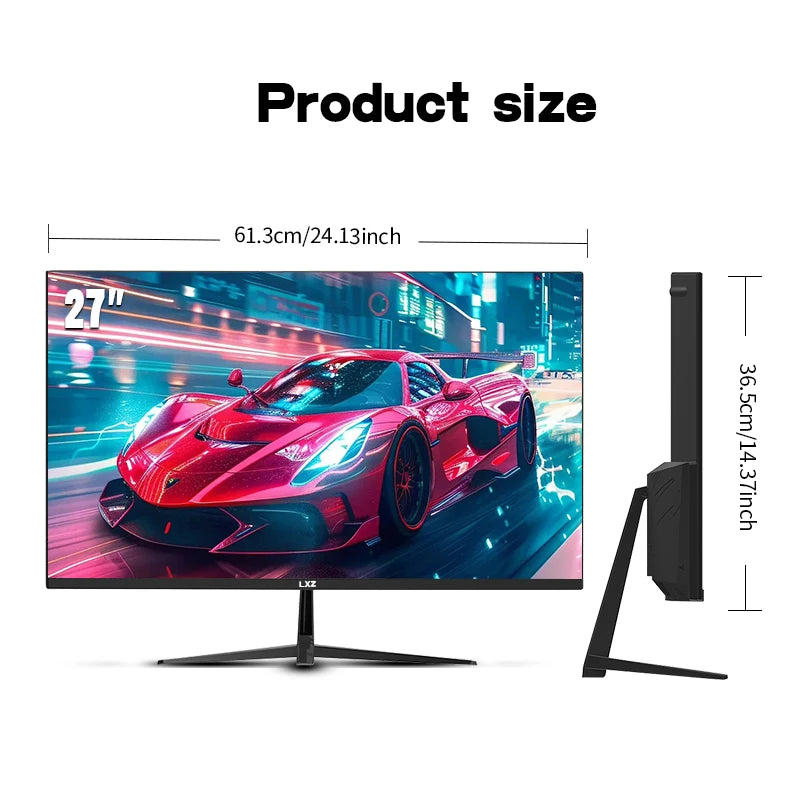 LXZ Curved Monitor 27 inch 100Hz, PC screen with speaker 1080P, 1800R  computer monitor with Eye Care technology HDTV VGA,