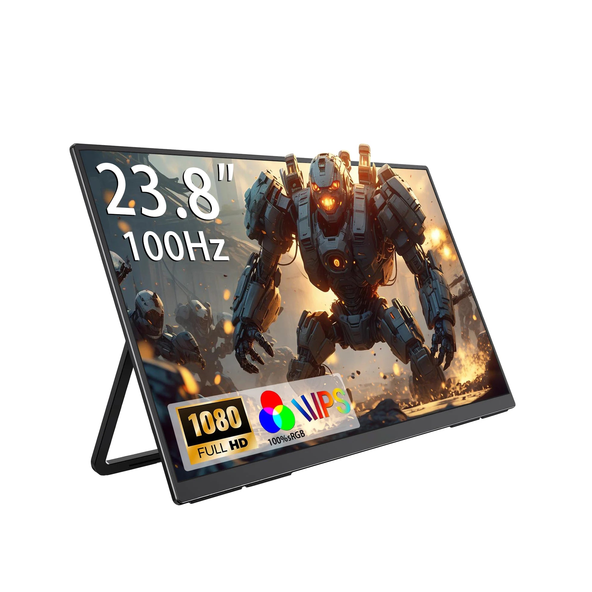 AHXJKA 23.8"Portable Monitor 350nits 100Hz 100%sRGB IPS Expand Office Display for PC Laptop Phone XBox Switch w/type-c mini HDMI