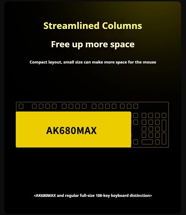 AJAZZAK680 MAX Wireless Magnetic Switch Keyboard Tri-Mode Mechanical Keyboard Gaming Esports 8K