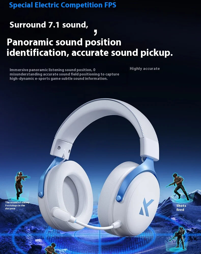 MCHOSE V9 pro Wireless Bluetooth Headset with Three Mode Microphone Noise Reduction Dynamic Low Delay for Office And Gaming