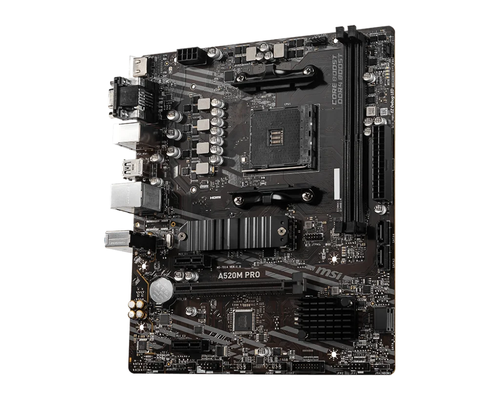 MSI A520M PRO AMD A520 AM4 Gaming Motherboard Support Ryzen 5700X 3400G 5500 5900X CPU DDR4 SATA 6Gb/s M.2 slot M-ATX