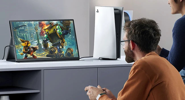 UPERFECT 18.5" TouchScreen Portable Monitor 120Hz 1MS Gaming Display 400Nits With FreeSync HDR VESA For Laptop Phone Xbox PS4/5