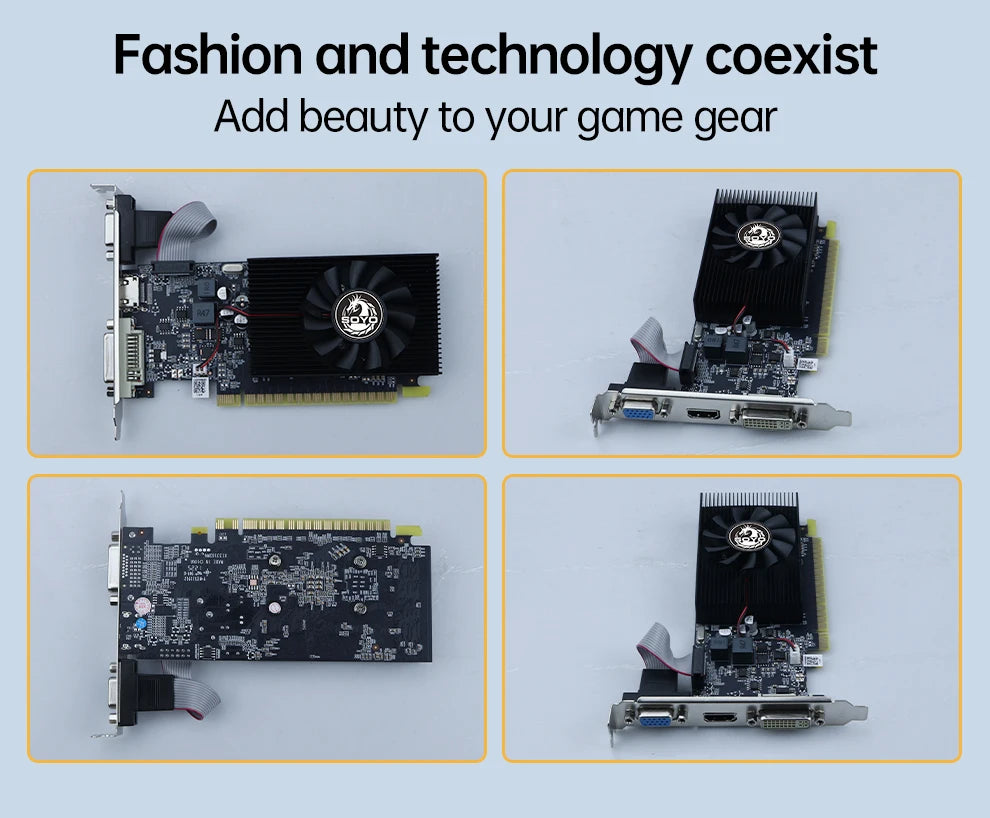 SOYO Graphics Cards NVIDIA GT740 4G GDDR3 128bit Video Card HDMI+DP+DVI For Desktop Gaming Computer Components GPU GT 740