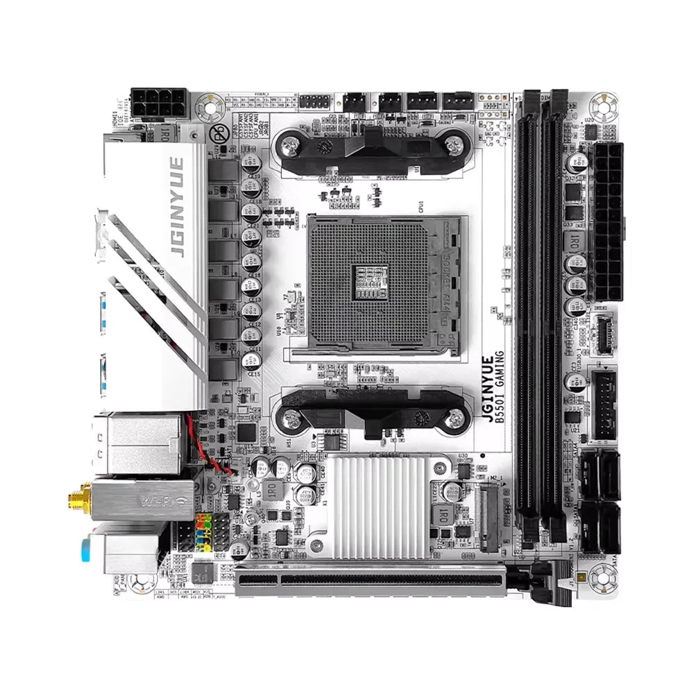 JGINYUE B550 AM4 mini ITX Motherboard supports Ryzen 4000/5000 series DDR4 RAM Desktop PCIe4.0  WiFi6 BT5.2