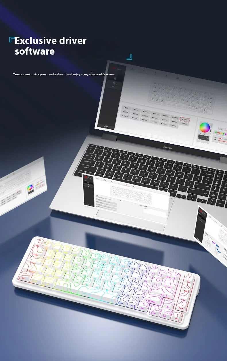 REDRAGON M68 PRO 8K Magnetic Switch Gaming Keyboard RT0.01MM Customized Switch RGB Light Hot Swap Gasket PBT Keycaps Gift PC