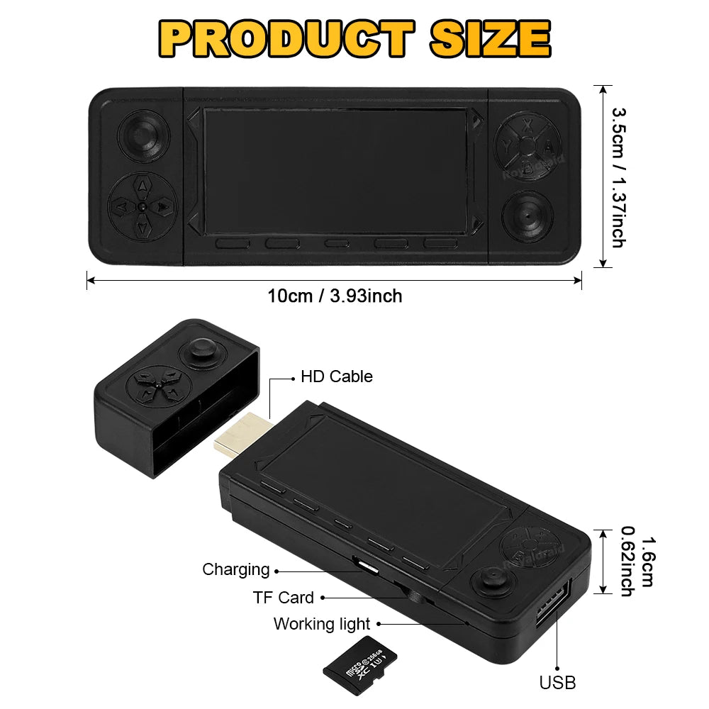 NEW 256G 50000+ Game X9 PRO Game Stick 4KHD Video Game Console 2.4G Double Wireless Controller 50+ Simulator For N64/PSP/PS1/GBA