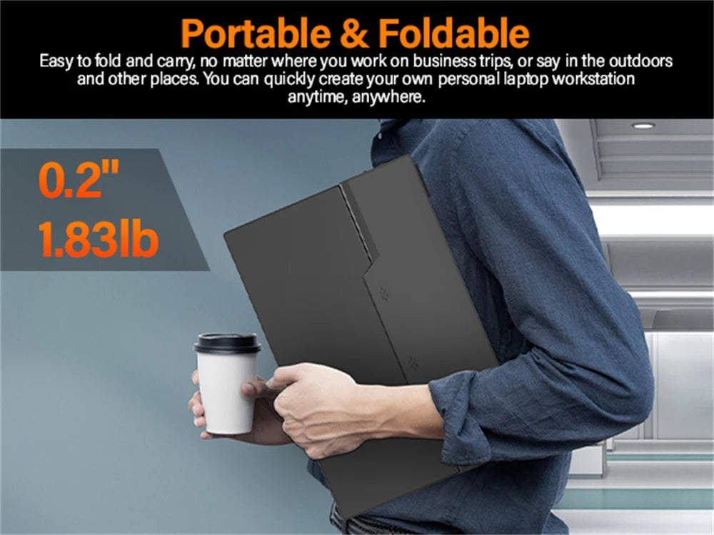 GTMEDIA 14Inch 1920*1080 IPS FHD Portable Monitor Travel Gaming Display Extender Screen for Laptop Phone Switch PS4 PS5 XboX Mac