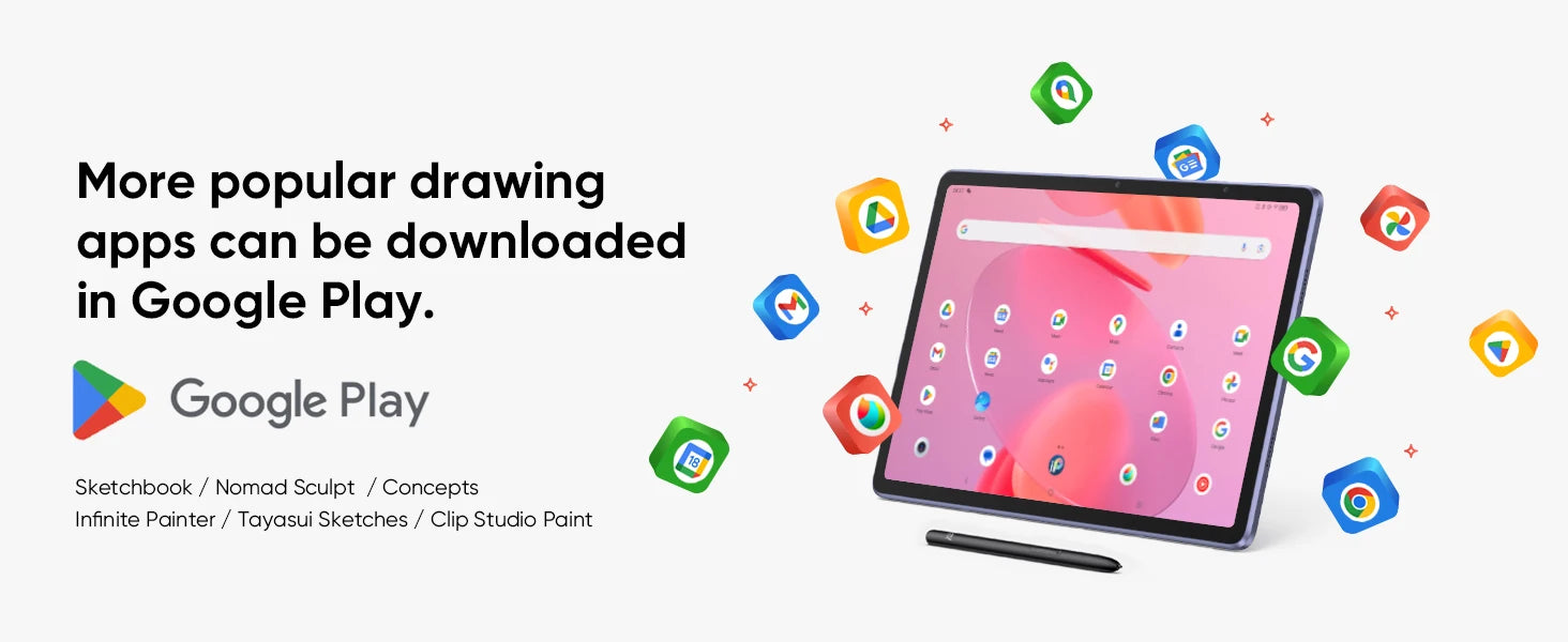 XPPen Android Tablet 12.2 inch Magic Drawing Pad Graphics Tablet with X3 Pro Pencil (16K Pressure/No Charging) 8000mAh Battery