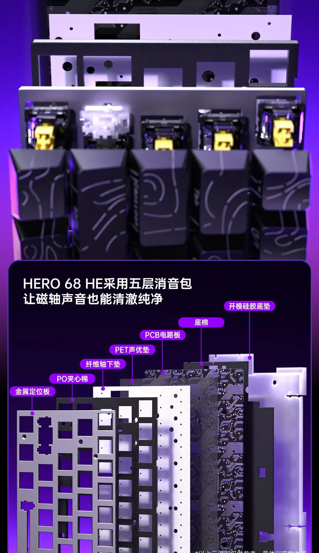 AULA Hero 68HE Magnetic Switch Mechanical Keyboard E-sports 8K RGB Hot Swap Wired PC Gaming Customize Keyboard Accessories Gifts