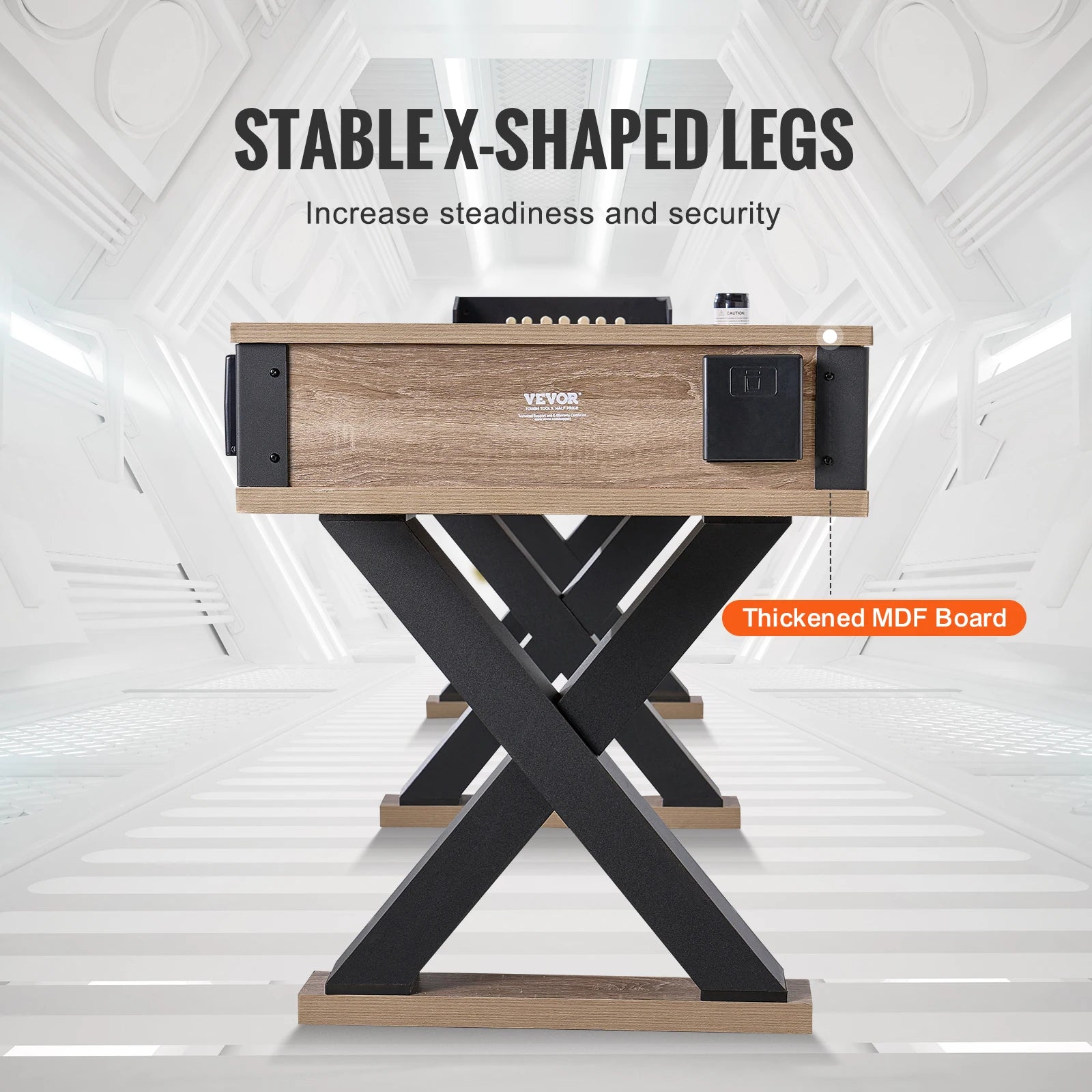 VEVOR Shuffleboard Table Shuffleboard for Family Game Rooms 2 in 1 Shuffleboard and Bowling Combo Game Set with Playfield Legs