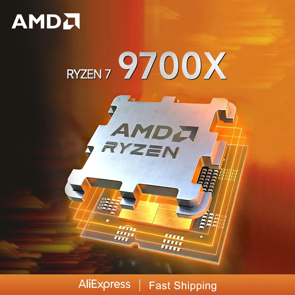 AMD Ryzen 7 9700X R7 9700x NEW  40MB Game Cache Socket AM5 5.5GHz 8-Core 16-Thread 4NM TDP 65W Gaming CPU Processor Without Fan