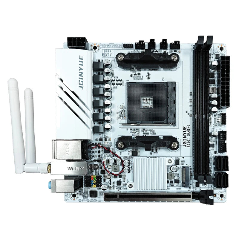 JGINYUE B550 AM4 mini ITX Motherboard supports Ryzen 4000/5000 series DDR4 RAM Desktop PCIe4.0  WiFi6 BT5.2