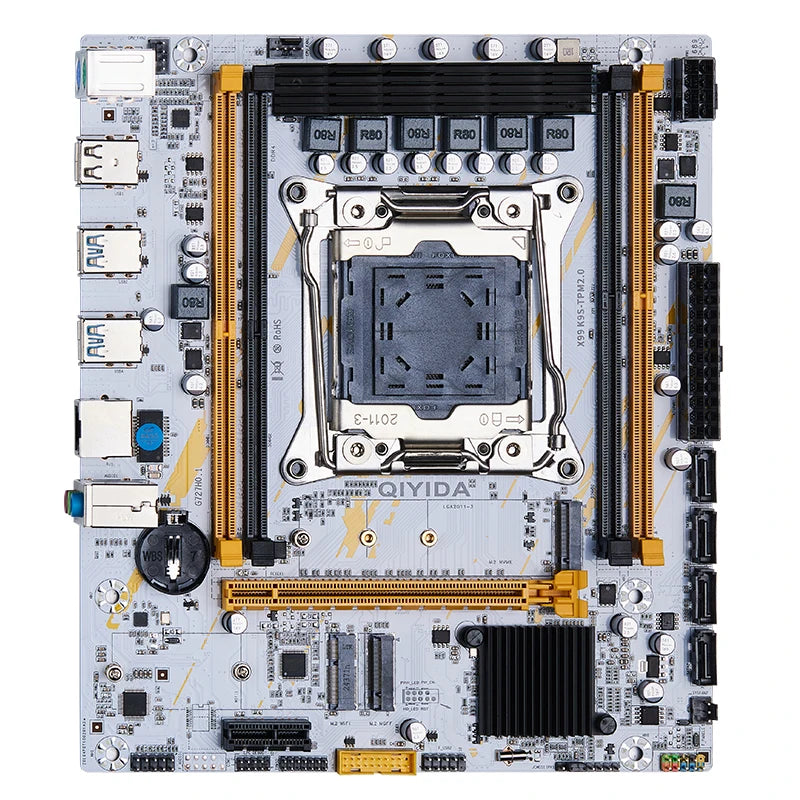 QIYIDA X99 Motherboard set LGA2011 3 kit With Xeon E5 2680 V3 CPU Processor support DDR4 RAM Memory 16GB NVME M.2 NGFF X99C612