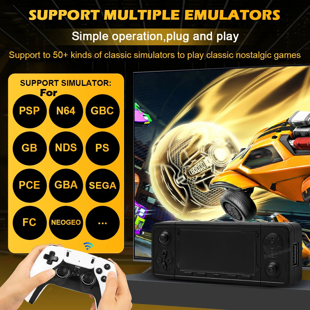 NEW 256G 50000+ Game X9 PRO Game Stick 4KHD Video Game Console 2.4G Double Wireless Controller 50+ Simulator For N64/PSP/PS1/GBA