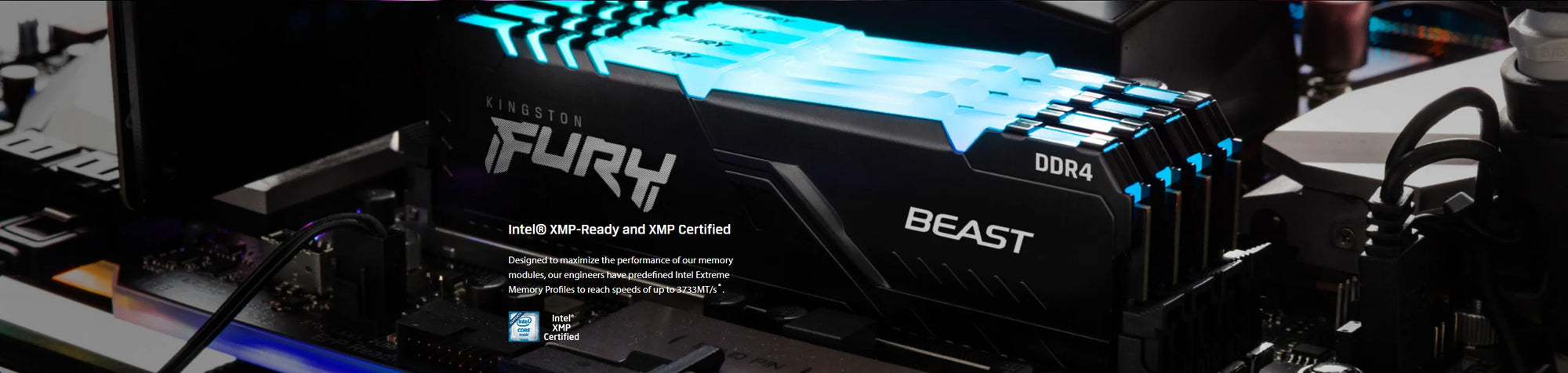Kingston FURY Beast DDR4 RAM RGB 8GB 16GB 32GB 3200MHz 3600MHz Desktop AMD Intel CPU Motherboard Memory RAMs 288 PIN 1.35V